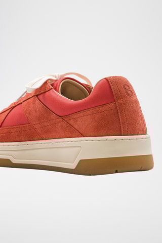 Leren Wedge Sneakers - Rood