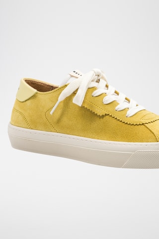 Leren Platform Sneakers - Geel