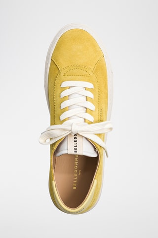 Leren Platform Sneakers - Geel