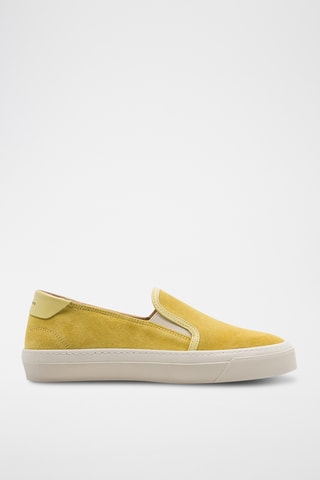 Leren Platform Slip-ons - Geel
