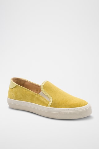 Leren Platform Slip-ons - Geel