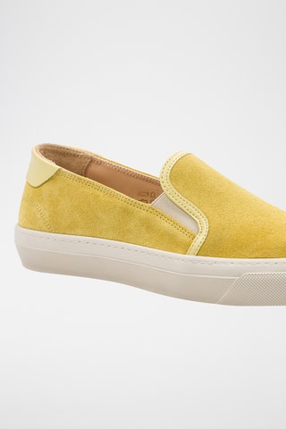 Leren Platform Slip-ons - Geel