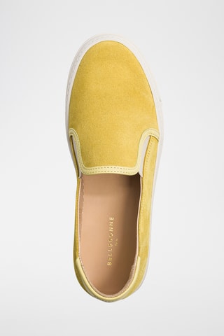 Leren Platform Slip-ons - Geel