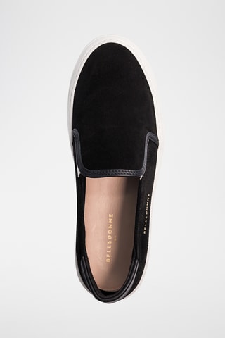 Leren Platform Slip-ons - Zwart