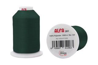 Bobine de fil - 1000 m - Vert bouteille