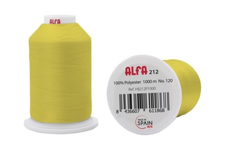 5 bobines de fil - 1000 m - Jaune