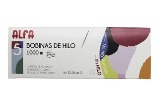 5 bobines de fil - 1000 m - Bleu clair