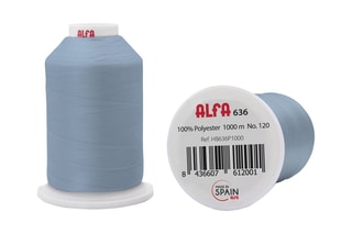 5 bobines de fil - 1000 m - Bleu clair