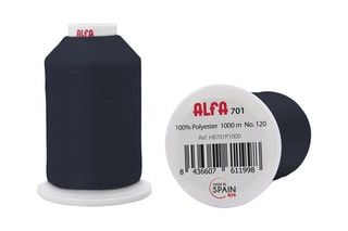 5 bobines de fil - 1000 m - Bleu marine