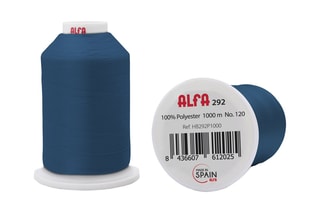 5 bobines de fil - 1000 m - Bleu roi 