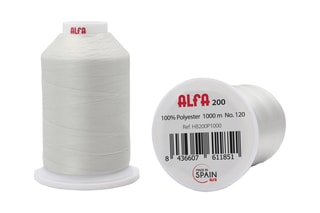 5 bobines de fil - 1000 m - Blanc