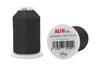 5 bobines de fil - 1000 m - Anthracite