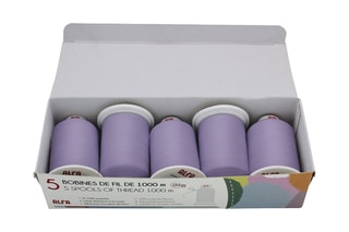5 bobines de fil - 1000 m - Lilas