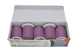 5 bobines de fil - 1000 m - Violet