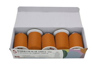 5 bobines de fil - 1000 m - Orange