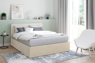 Lit-coffre avec sommier Louise - Beige