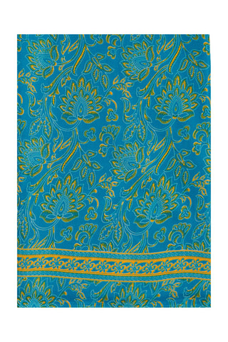 Lenço - Turquesa e amarelo