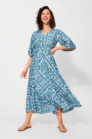 Vestido comprido Azul-celeste