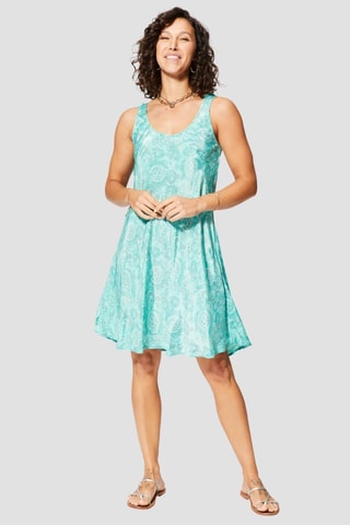 Vestido trapézio - Turquesa