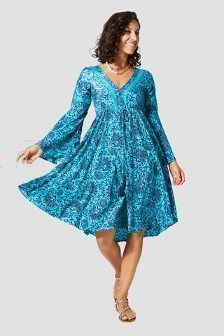 Vestido estilo patinadora - Azul