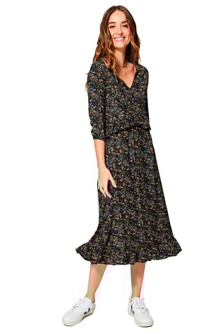 Vestido efeito ilusório Preto e toupeira