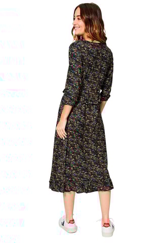 Vestido efeito ilusório Preto e toupeira