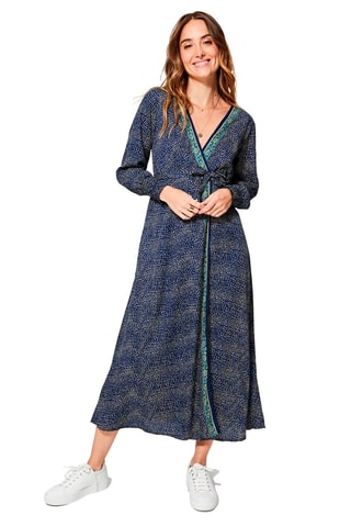 Vestido traçado Azul-marinho