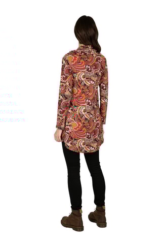 Túnica Vermelho e camel