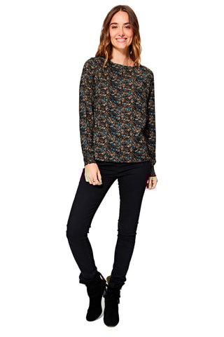 Blusa Preto e castanho