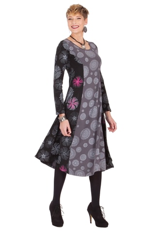 Vestido - Cinzento e preto