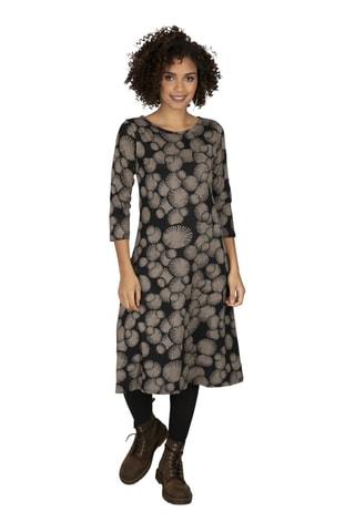 Vestido - Preto e castanho