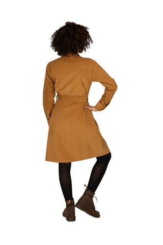 Vestido em veludo - Camel