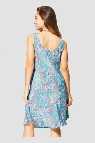 Vestido direito - Azul