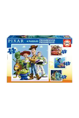 4 puzzles progressifs Toy Story, Monstres&cie, Némo et Cars Pixar Disney - 12/16/20/25 pièces - Dès 3 ans