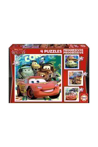 4 puzzles progressifs Cars Disney - 12/16/20/25 pièces - Dès 3 ans