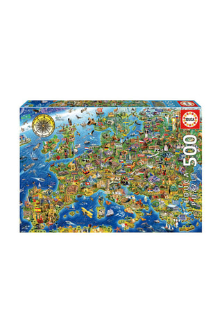Puzzle carte d'Europe - 500 pièces - Dès 11 ans