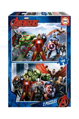2 puzzles Avengers Marvel - 2 x 100 pièces - Dès 6 ans