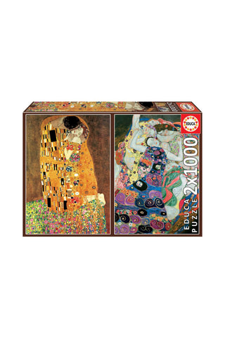 2 puzzles Le Baiser et La Vierge Gustav Klimt - 2 x 1000 pièces - Dès 14 ans