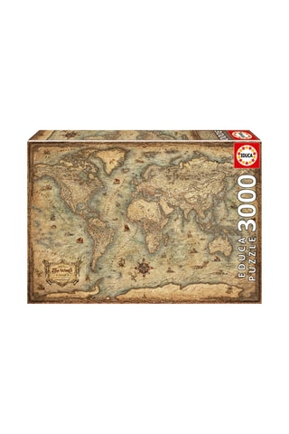 Puzzle mappemonde - 3000 pièces - Dès 14 ans