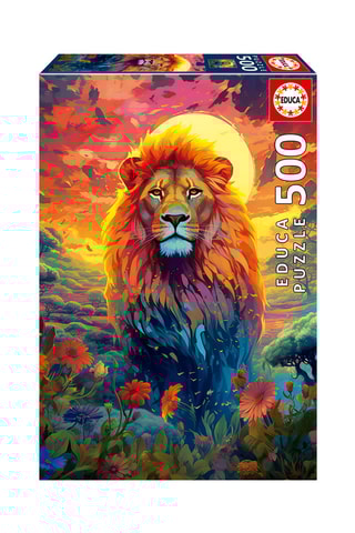 Puzzle Regard majestueux du lion - 500 pièces