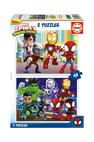 2 puzzles Spidey et ses amis extraordinaires Marvel - 2 x 48 pièces