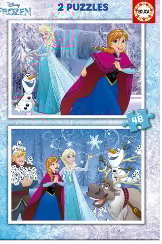2 puzzles La Reine de Neiges Disney - 2 x 48 pièces