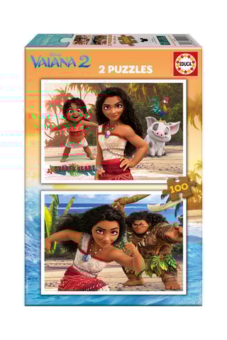 2 puzzles Vaiana la légende du bout du monde Disney - 2 x 100 pièces