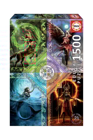 Puzzle Carte astrologique de la magie élémentaire, Anne stokes - 1500 pièces