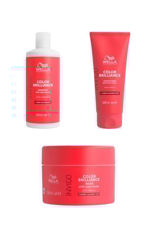 Shampoing, après-shampoing et masque capillaire protecteur couleur Invigo Color Brilliance - Cheveux colorés épais - 500, 200 et 150 ml