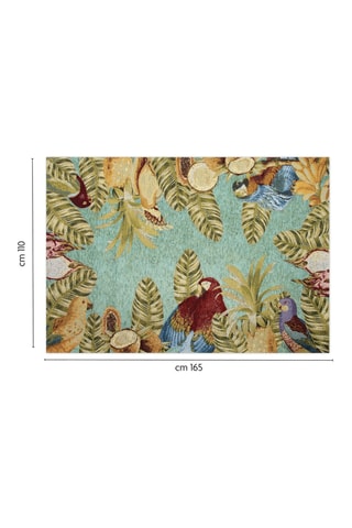 Vloerkleed Havana Blauw en Groen - 160 x 100 cm
