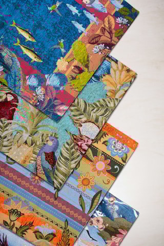 Vloerkleed Rhapsody Blauw en oranje- 165 x 110 cm