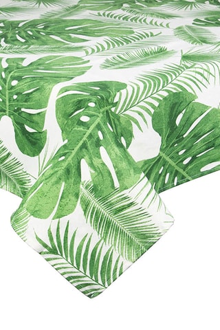 Nappe rectangulaire Foliage - Vert et blanc