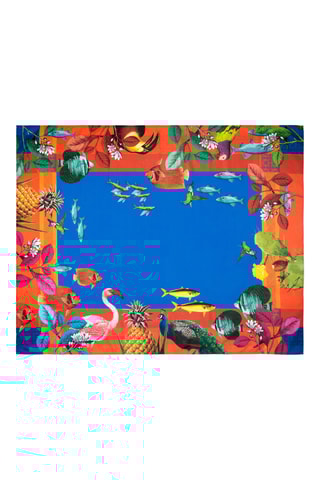 Nappe rectangulaire Rhapsody - Bleu et orange