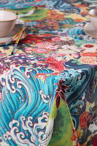 Nappe rectangulaire Kimono - Multicolore
